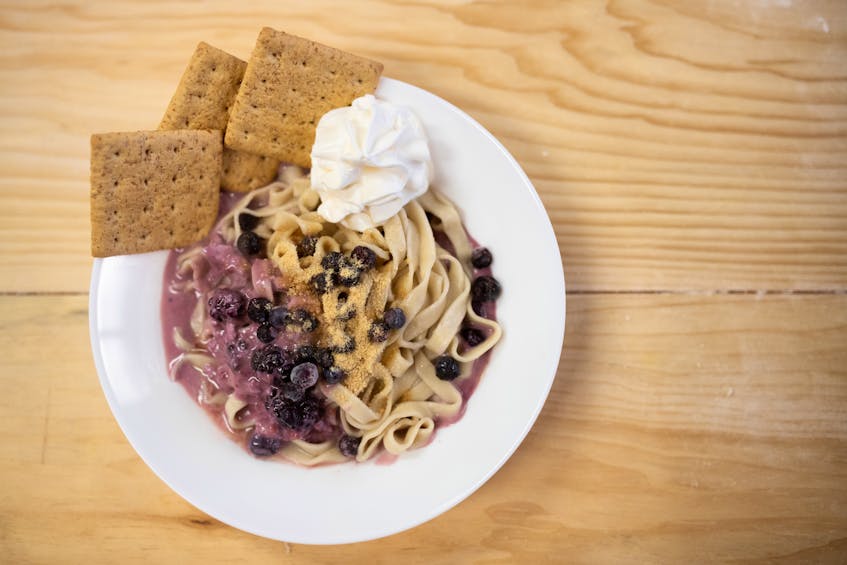Who knew fettuccini could be a breakfast item? At Rockin’ Rogi Diner, this Berry Cheesecake Fettuccini is among the favourites. 