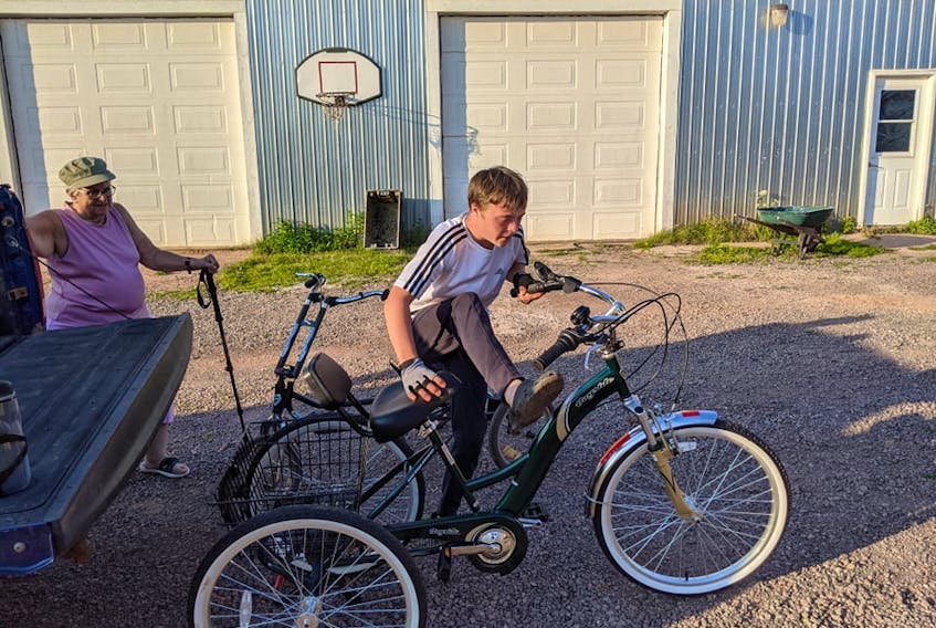 Jackson Gallant spent the second half of his school year collecting recyclables. He wanted to save enough money to buy a new adult tricycle.