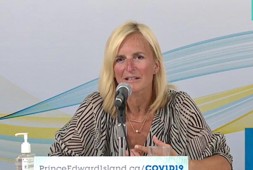 P.E.I.'s chief public health officer Dr. Heather Morrison announces one new case of COVID-19 on the Island during a scheduled briefing Aug. 24.