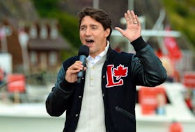 Prime Minister Justin Trudeau speaks to supporters gathered in Quidi Vidi Village during a campaign stop in Newfoundland on Aug. 23.

