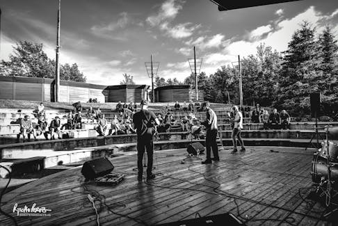 STJ-25082021-Bowring-Park-Amphitheater2 
Local musician and journalist Andrew Waterman (centre stage) organized a free, all-ages show at the Bowring Park Amphitheatre in 2017. Brokest Records’ Shaun McCabe “piggybacked” on his friend’s idea for Brokest Fest. Ritche Perez photo

