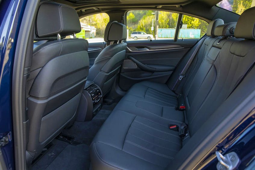 Besides black, the 2021 BMW 540i is available with a host of interesting interior colours. Clayton Seams/Postmedia News - POSTMEDIA