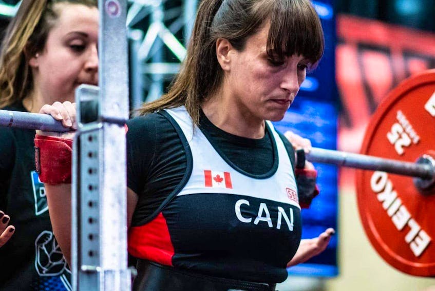 Melissa Garron Stone, Tusket, will be competing at the International Powerlifting Federation (IPF) World Classic Powerlifting Championships in Sweden as a member of Team Canada in September. She is ranked third in her division going into the competition. CONTRIBUTED