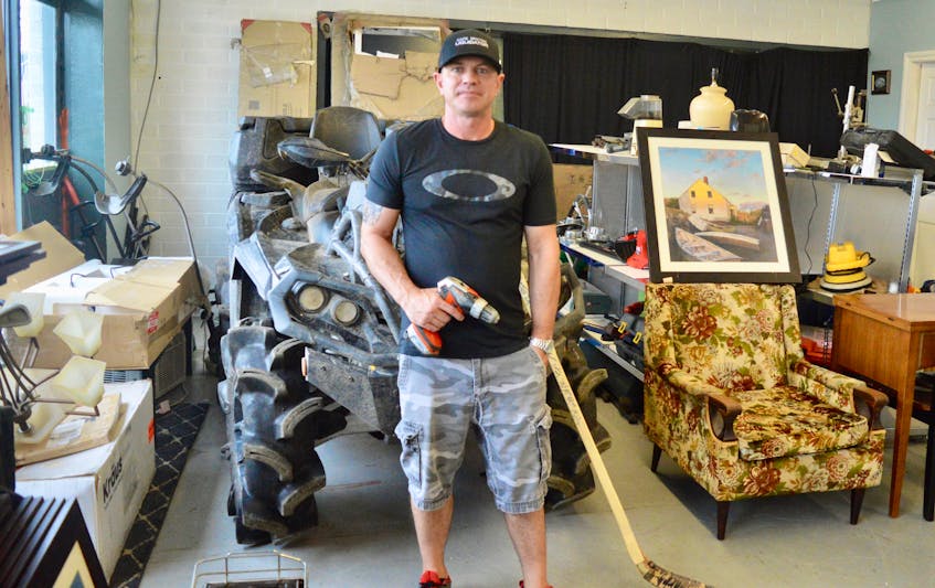 From drills to hockey sticks and from ATVs to large appliances, Cape Breton Liquidator owner Mike Ranni said he never knows from one day to the next just what might end up in his Sydney shop. DAVID JALA • CAPE BRETON POST - David Jala