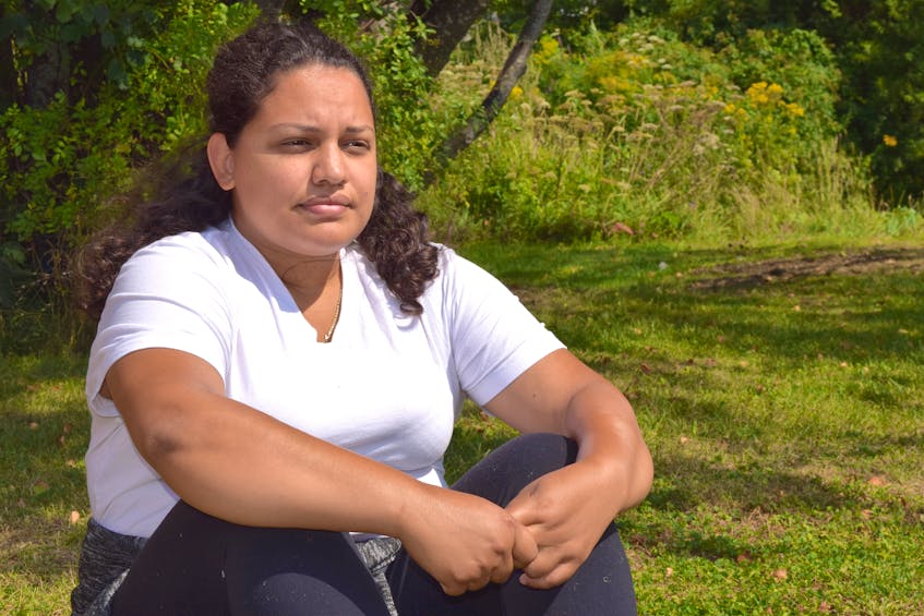 Victoria Castro, 33, said she was put in foster care as of age five and doesn’t have a family support system. Determined to make a good life for herself and her 13-year old daughter, she has found part-time work she’ll be starting soon but is currently couch surfing and in need of shelter. Sharon Montgomery-Dupe/Cape Breton Post