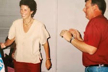 Phillip and Ann Thornton dance at a party during happier times. The Blandford couple's son murdered them in October 1998.