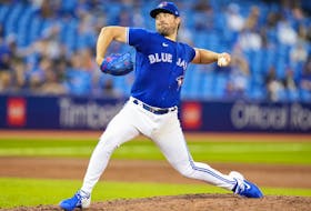 Blue Jays' Robbie Ray pitches to the Chicago White Sox in the third inning on Wednesday, Aug. 25, 2021. 
