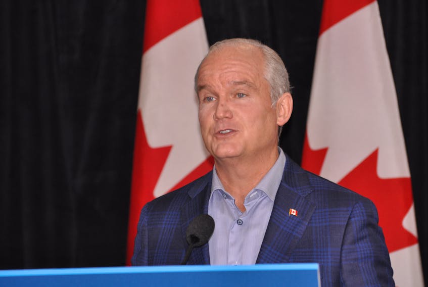Federal Conservative Leader Erin O’Toole announced an increase in employment insurance sick leave benefits at the Glynmill Inn in Corner Brook on Friday, Aug. 27, but didn’t provide answers to a lot of other questions.