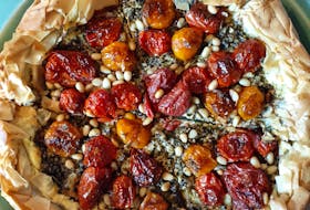 Enjoy the taste of fresh cherry tomatoes this summer by making this Blistered Tomato Galette.