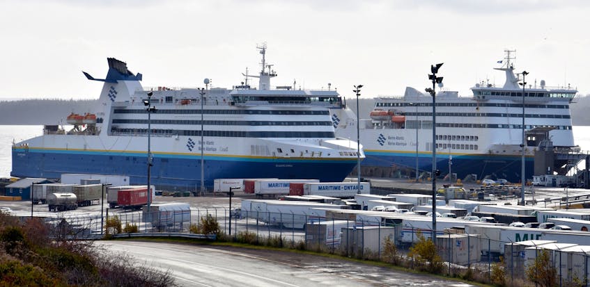In this file photo, Marine Atlantic vessels are shown docked at the company’s terminal in North Sydney. SaltWire File