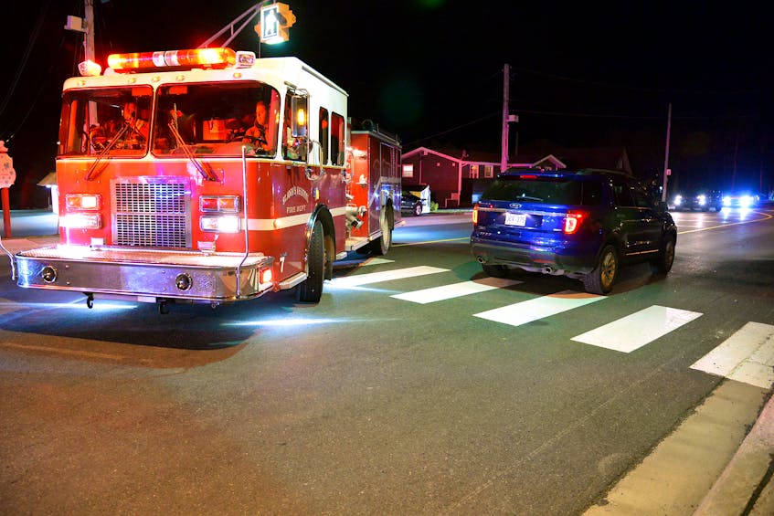 A female youth was hospitalized after being struck by a vehicle in Goulds Sunday night. Keith Gosse/The Telegram 