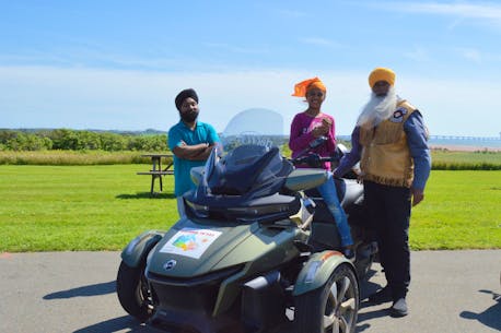 Sikh riders cross Confederation Bridge, wrap up cross-country trip in support of children