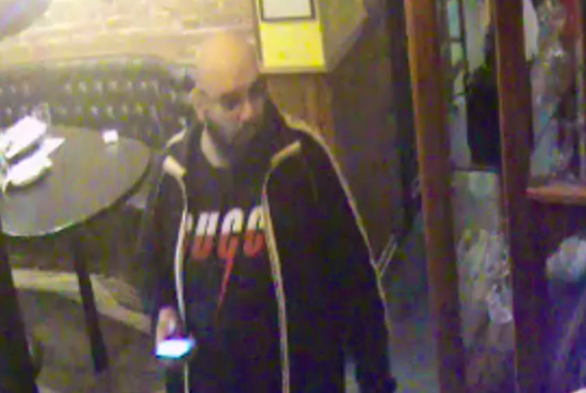 The RNC released this surveillance image of a man believed to have assaulted another man with a weapon at a downtown St. John's restaurant on Aug. 19. Police say the man has since been arrested and charged.