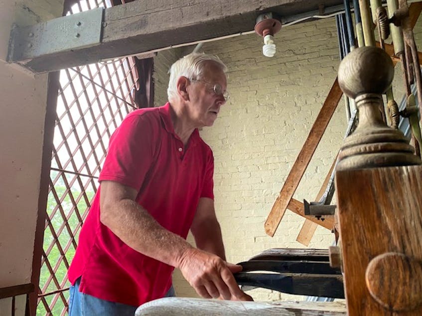 Ron Cox plays the bells at Holy Trinity Church on William Street, during one of three bell concerts for Seafest.CARLA ALLEN • TRI-COUNTY VANGUARD - Saltwire network