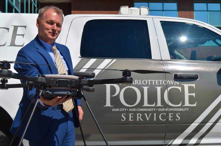 Bringing in drone technology was one of the initiatives newly-named Charlottetown Police Chief Brad MacConnell got behind in an attempt to bring the department into the 21st century. - Dave Stewart/The Guardian