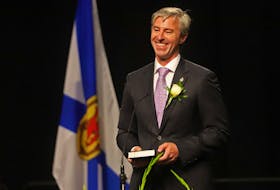 Tim Houston smiles, as he takes the oath of office as Premier, during a swearing-in ceremony for he and his cabinet, at the Halifax Convention Centre on Tuesday, Aug. 31, 2021.

TIM KROCHAK PHOTO