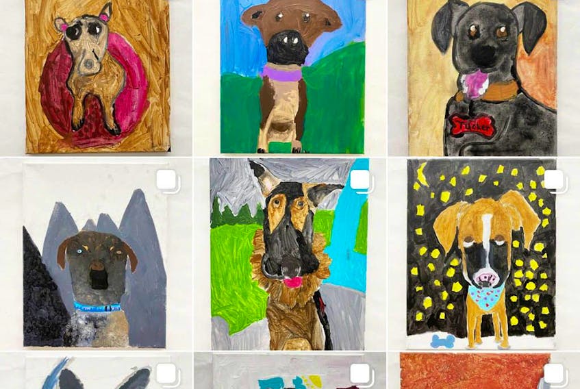  The Empathy Pawject’s Instagram account is home to dozens of paintings of adoptable shelter dogs created by Calgary teacher Rebecca Carruthers’ Grade 4 art students.