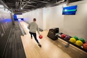  The bowling alley in Scotiabank’s Digital Factory in Toronto.