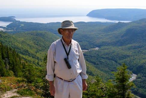 The late Sinclair MacDougall, age 74, at the top of Cape Breton's Franey Mountain in 2006. Contributed • Paul MacDougall