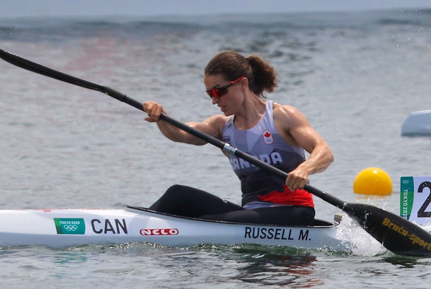 Nova Scotia's Michelle Russell in action for Canada at the Olympics in Tokyo.