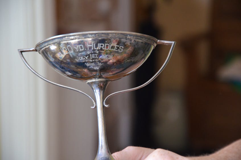 Phil MacDonald won this trophy in the 120-yard hurdles in a track-and-field competition at Victoria Park in Charlottetown in 1923.  - Jason Simmonds