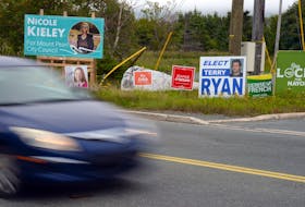 With a mix of federal and municipal election signs, this crowded spot in Mount Pearl might be a bit confusing for some voters.

Keith Gosse/The Telegram