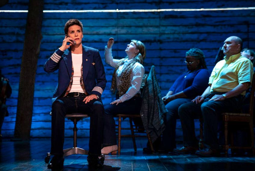 Jenn Colella plays American Airlines Captain Beverley Bass in Come From Away.