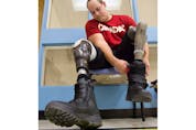  Mike Trauner, as an inpatient at the Ottawa Hospital Rehabilitation Centre following a year of recovering from an IED attack while on duty in Afghanistan.