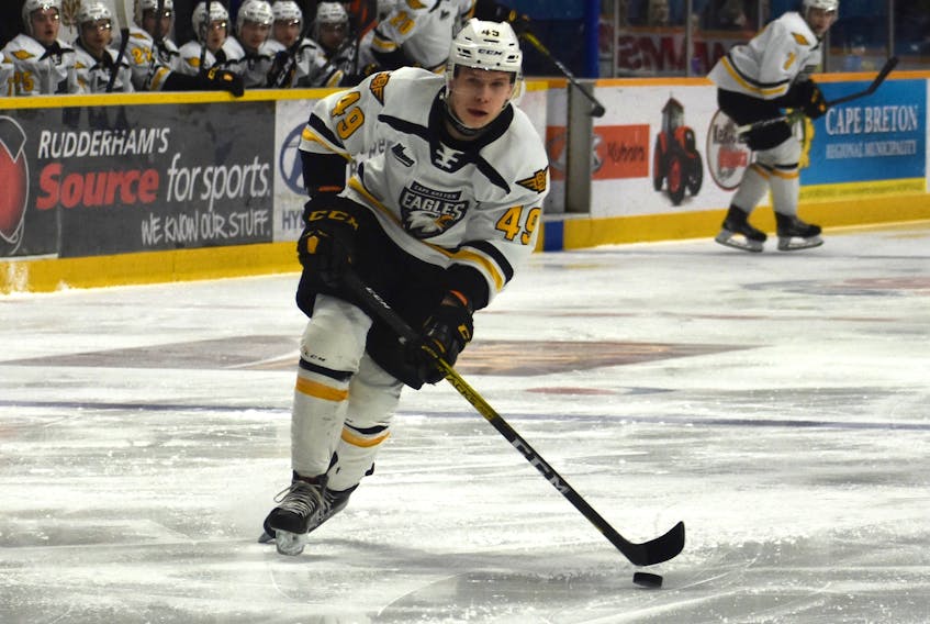 Ivan Ivan is back with the Cape Breton Eagles and the Czech import is looking very impressive in his first two pre-season games. JEREMY FRASER/CAPE BRETON POST.