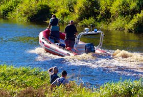 After a swimmer was caught by a strong current on the afternoon of Sept. 11, the Annapolis Royal Fire Department was called on to assist with the RCMP’s search efforts. 
ADRIAN JOHNSTONE
