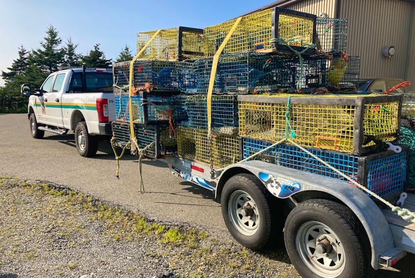 Pictured are traps belonging to First Nation fishers that were hauled and seized by DFO when Sipekne'katik launched its treaty fishery on St. Mary's Bay in August.