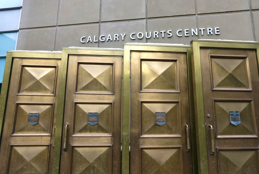 Front entrance of the Calgary Courts Centre.