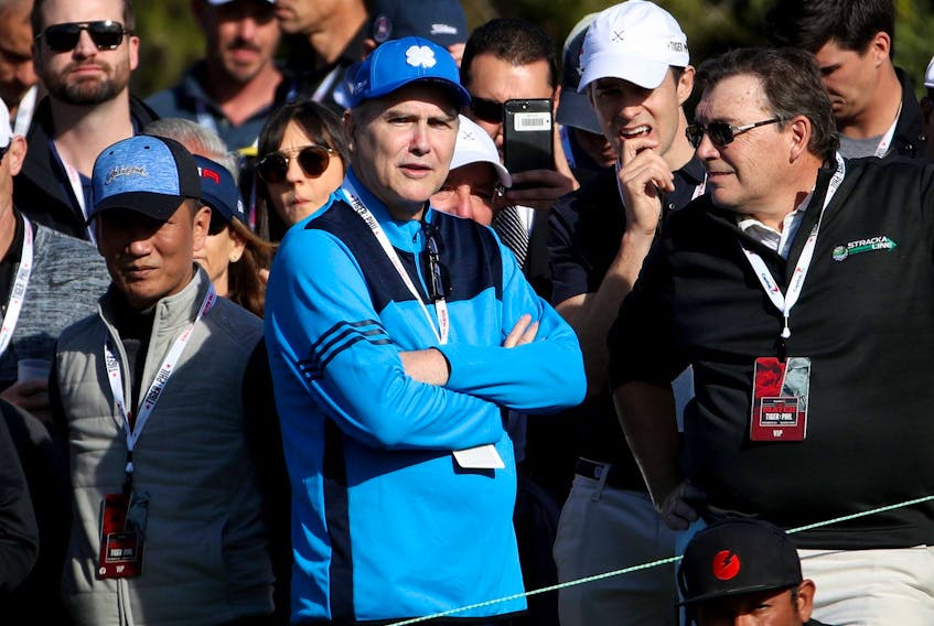 Comedian Norm Macdonald during The Match: Tiger vs Phil at Shadow Creek Golf Course on November 23, 2018 in Las Vegas, Nevada.  