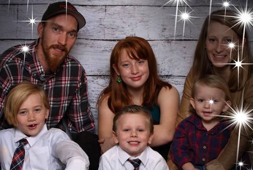Amherst family R.J. Sears, 30, Michelle Robertson, 28, and children Madison, 11 (centre); Ryder, 8; Jaxson, 4; and C.J., 3, were killed in a fire Sunday, Sept. 12, in Cumberland County.