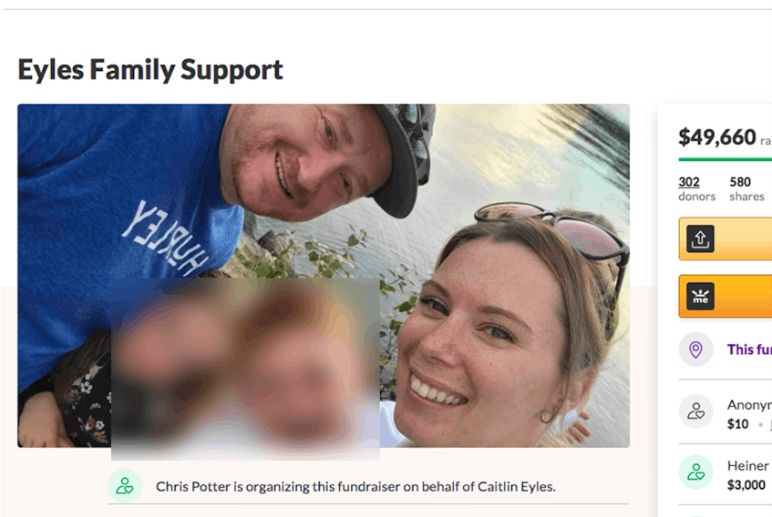  This is a screen shot of the GoFundMe campaign for the family of a man crushed by his car at a McDonal’d drive through.