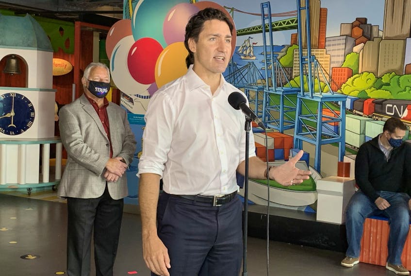 Liberal Leader Justin Trudeau made a campaign stop at the Discovery Centre in Halifax on Wednesday, Sept. 15, 2021.