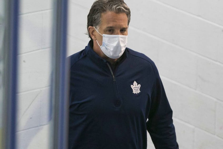 Maple Leafs president Brendan Shanahan at training camp in Toronto on July 13, 2020.  