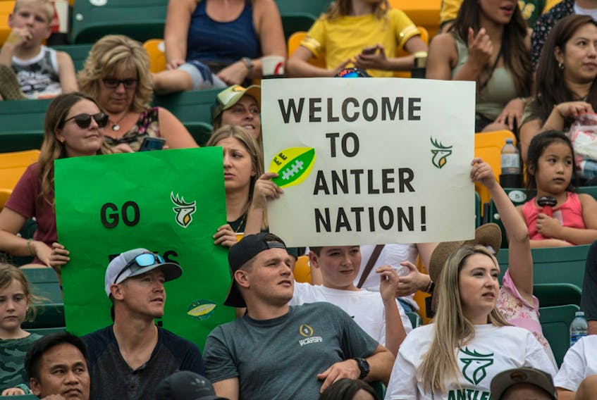 Edmonton Elks fans had little to cheer for in a loss to the Montreal Alouettes at Commonwealth Stadium in Edmonton on Aug. 14, 2021.