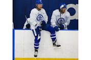 Toronto Maple Leafs forward William Nylander (88) waits his chance to hit the ice at their practice facility in Etobicoke on Wednesday September 15, 2021. Jack Boland/Toronto Sun/Postmedia Network
