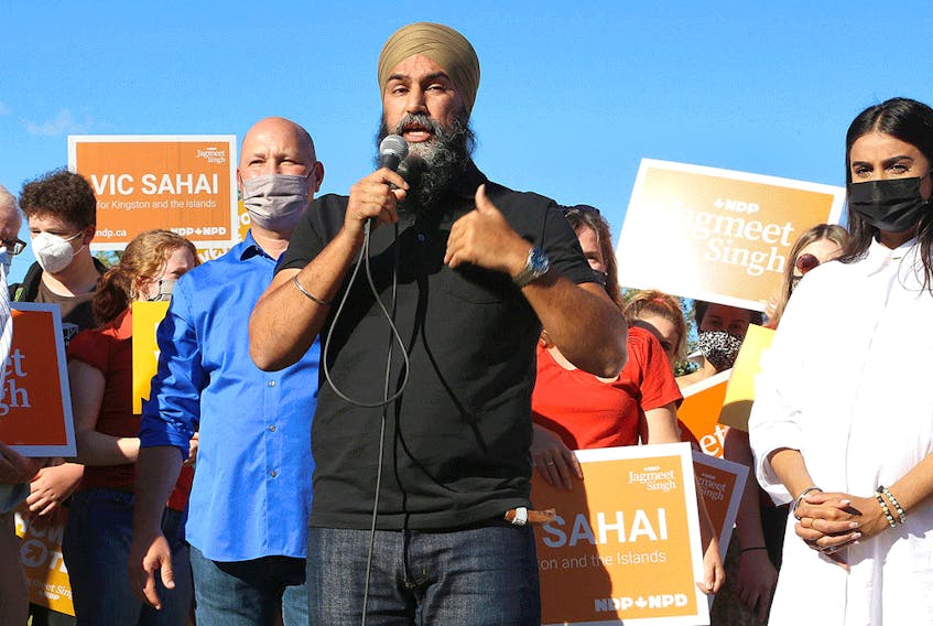  NDP Leader Jagmeet Singh. Voters who are considering both the Liberals and NDP make up the biggest sector of the electorate.