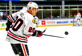 Nathan Noel spent almost the entirety of his first three professional seasons in the minor-league system of the Chicago Blackhawks, who drafted him in 2016. Now, the St. John's native will suit up with his hometown Newfoundland Growlers after signing a contract with the ECHL team. — Rockford IceHogs photo