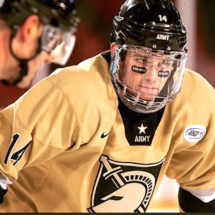 Brendan Soucie, shown playing for Army, was supposed to have played for the Growlers in 2020-21, but had those plans delayed by the pandemic. — Twitter - Contributed