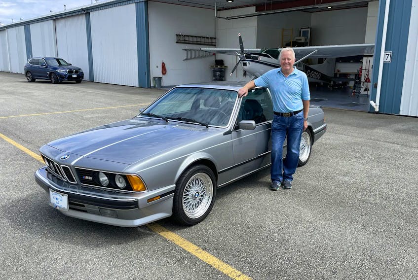 Burt Malan of Vancouver says he’s loved the lines of the BMW M6 since first seeing and reading about the car in the July 1987 issue of Car and Driver magazine. As a pilot, he also loves planes, and he restored the 1975 Cessna 180 Skywagon in the background. Contributed photo/Burt Malan