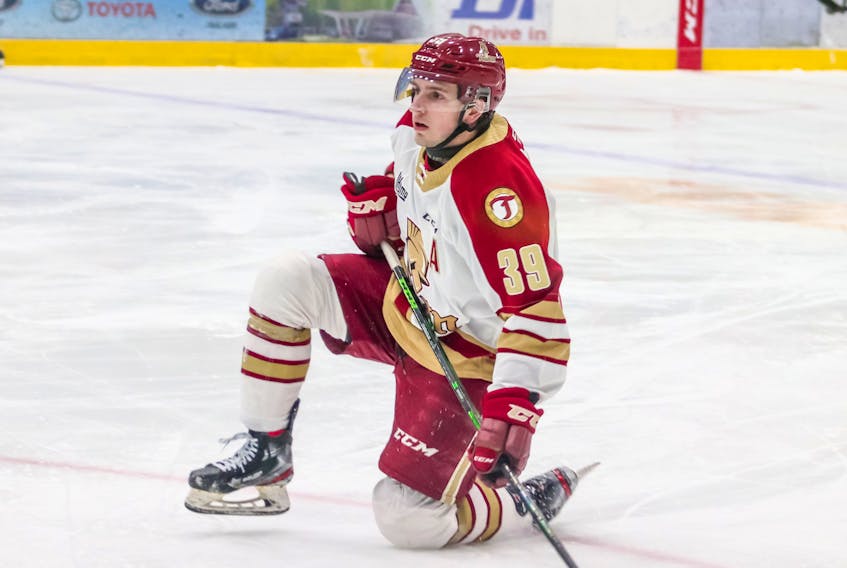 Logan Chisholm is looking forward to his fifth and final season of junior hockey in the QMJHL. The 20-year-old from Pomquet has been an alternate captain for the Acadie-Bathurst Titan for the past two years. This season he has been chosen to wear the 'C'. TYSON GRAY PHOTO