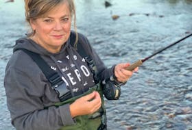 Columnist Sherry Mulley MacDonald loves to fish in the fast-running water near her summer home in Middle River.