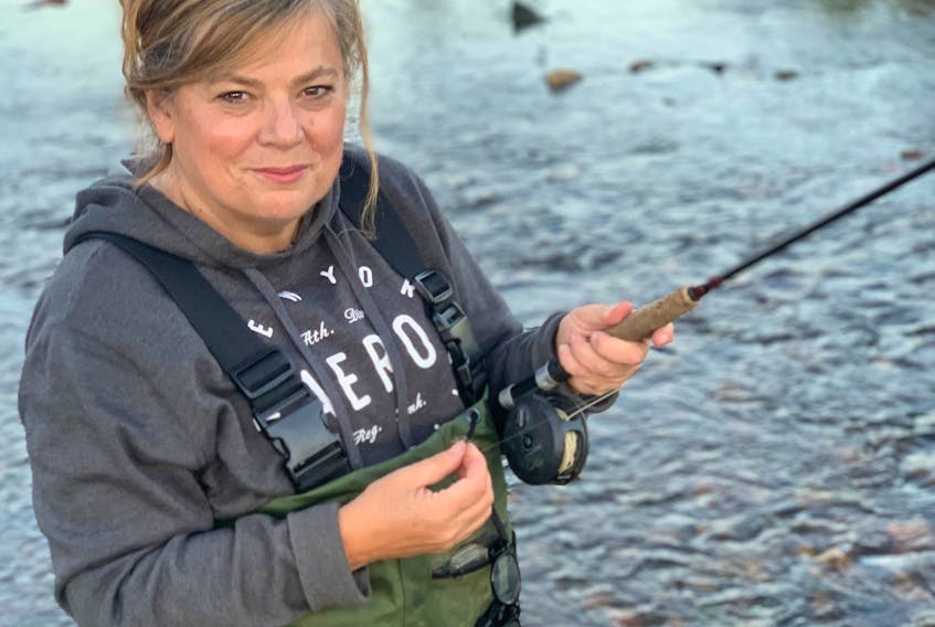 Columnist Sherry Mulley MacDonald loves to fish in the fast-running water near her summer home in Middle River.
