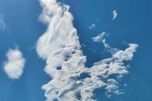 Louise Campbell of Charlottetown sent this photo she calls ‘Spilt Milk Clouds’ over P.E.I. She saw this cloud formation the afternoon of Saturday, Sept. 18. She said the clouds look like milk sloshing. It’s one of Mother Nature’s beautiful things.