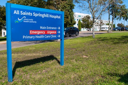 The emergency department at the Springhill All Saints Collaborative Emergency Centre will soon be switching to reduced hours as the Nova Scotia Health Authority moves nurses to the Cumberland Regional Health Care Centre near Amherst. Dave Mathieson photo