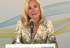 P.E.I.'s chief public health officer Dr. Heather Morrison announces three new positive cases of COVID-19 in P.E.I. during a scheduled briefing on Sept. 21, 2021.