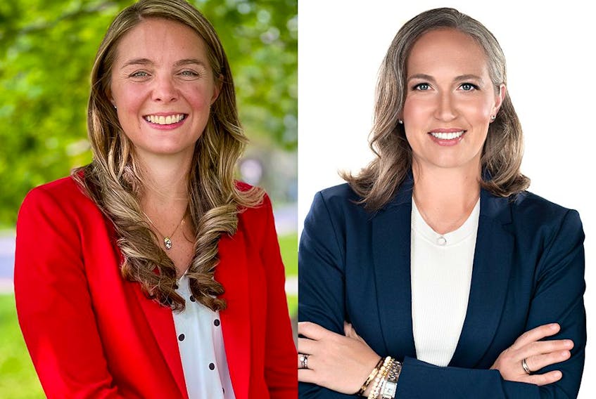 Jenna Sudds, left, is the Liberal candidate for Kanata-Carleton, and Jennifer McAndrew is running for the Conservatives. 